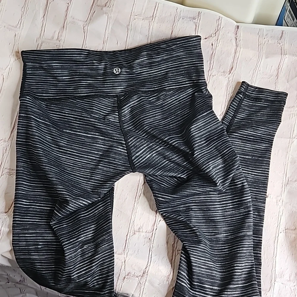 Lululemon Wunder Under Pant Leggings III Blurry Belle Battleship Black Size 6